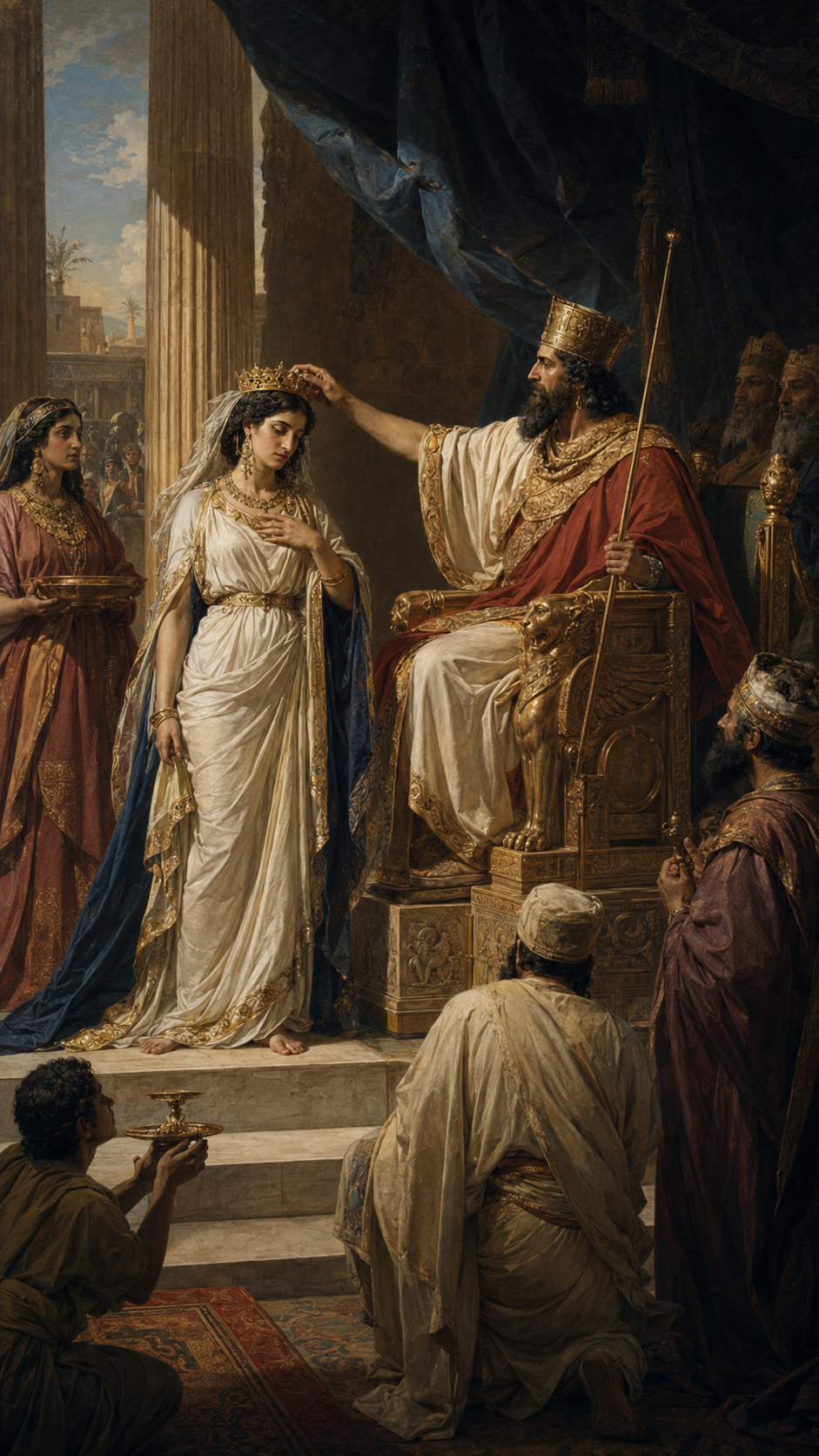 Queen Esther being crowned